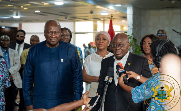 You have my full support in transitional process – Akufo-Addo to Mahama