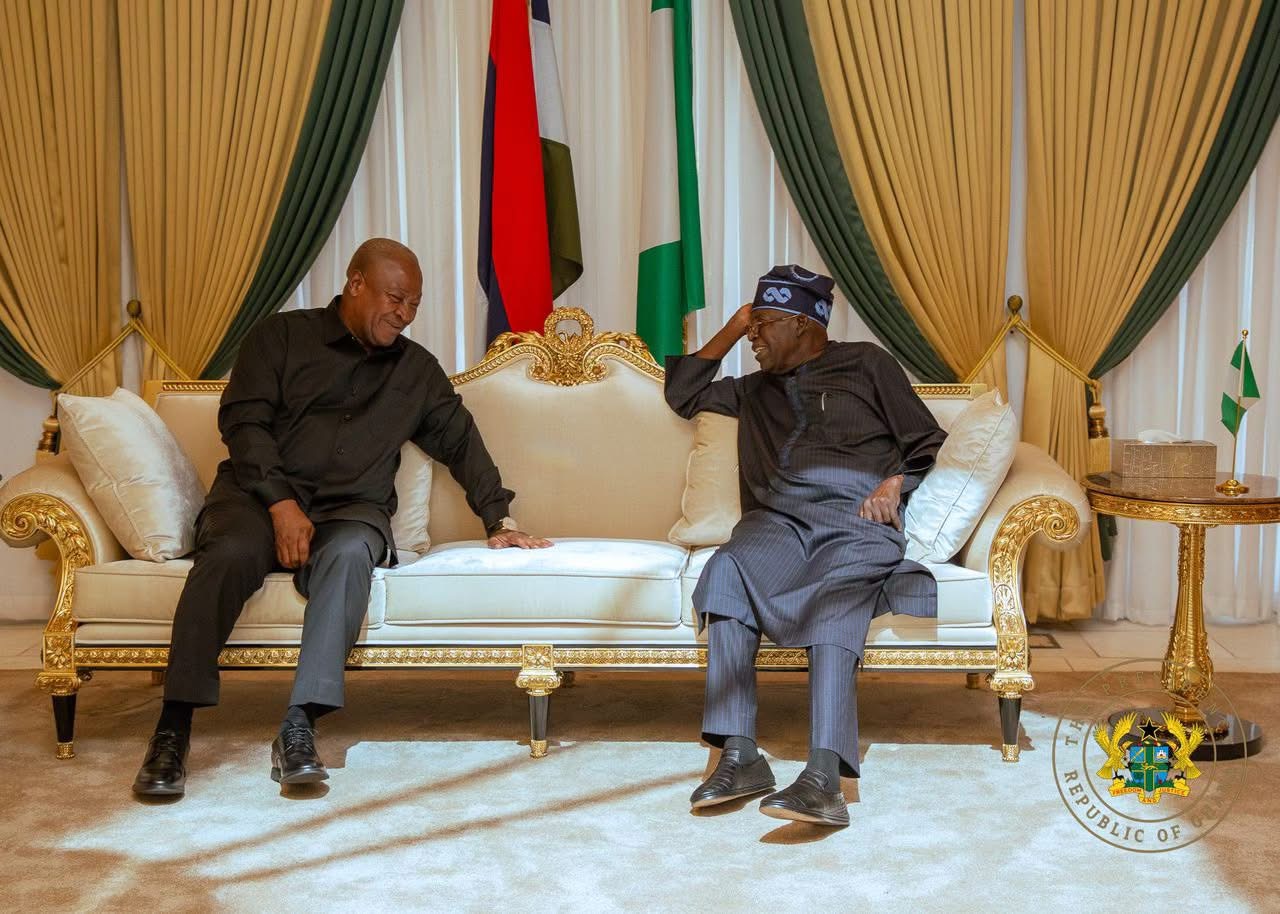 President Mahama returns from working visit to Nigeria, holds talks with Tinubu