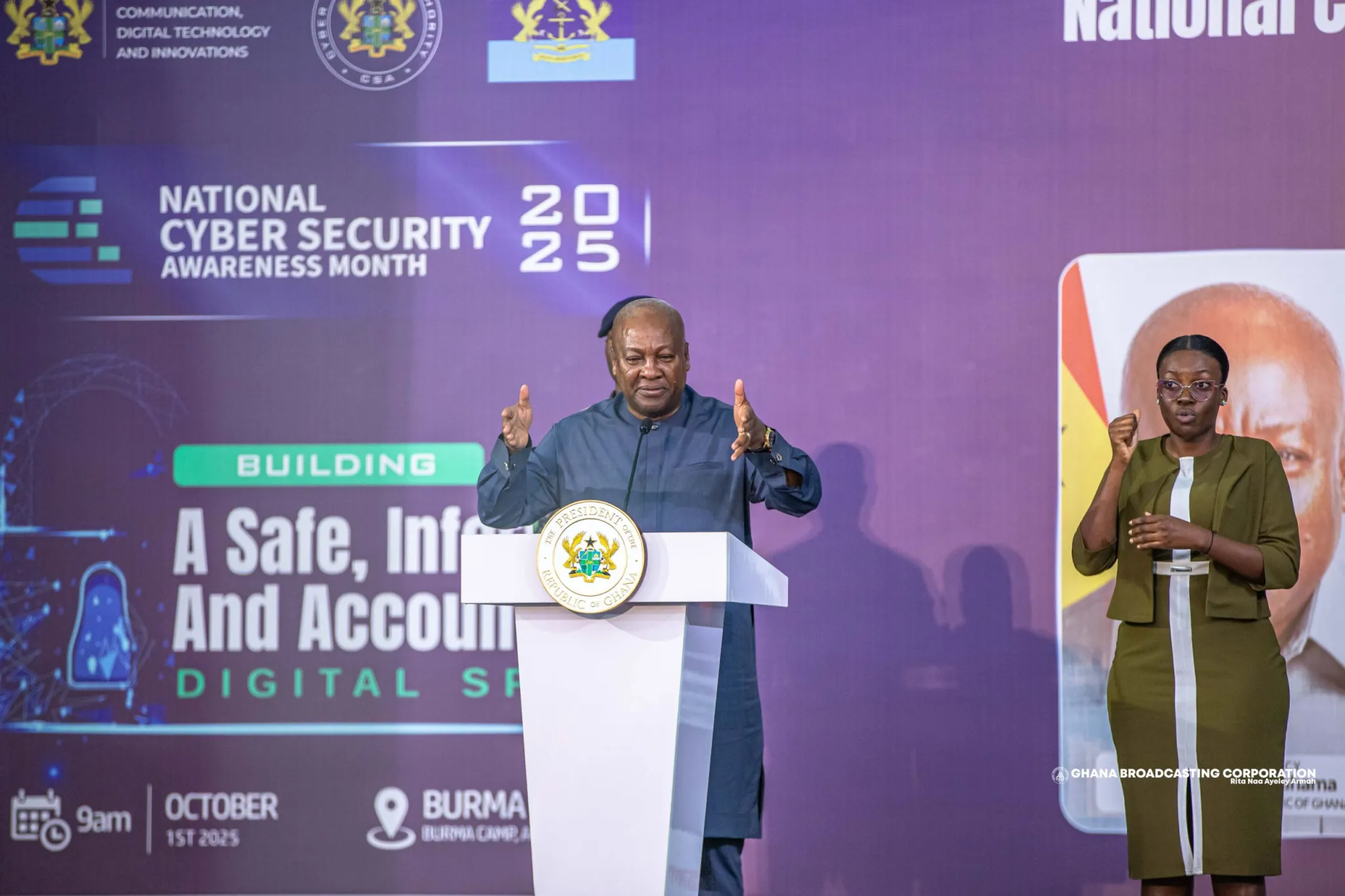 20% of global cyber incidents target financial sector, losses exceed $12 billion – President Mahama