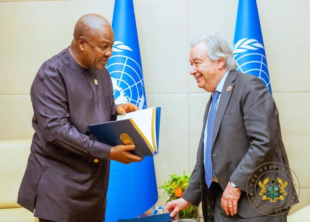 President Mahama receives UN charter gift from Secretary-General in Addis Ababa