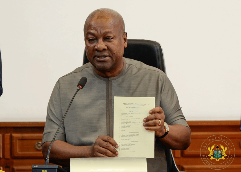 President Mahama signs 24-Hour Economy Authority bill into law