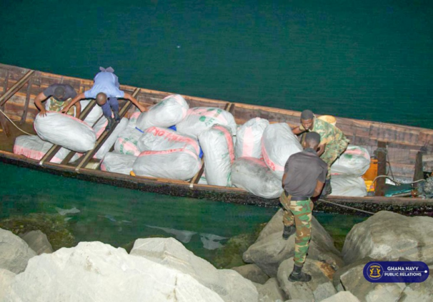 Ghana Navy intercepts 37 sacks of suspected Indian hemp near Sege