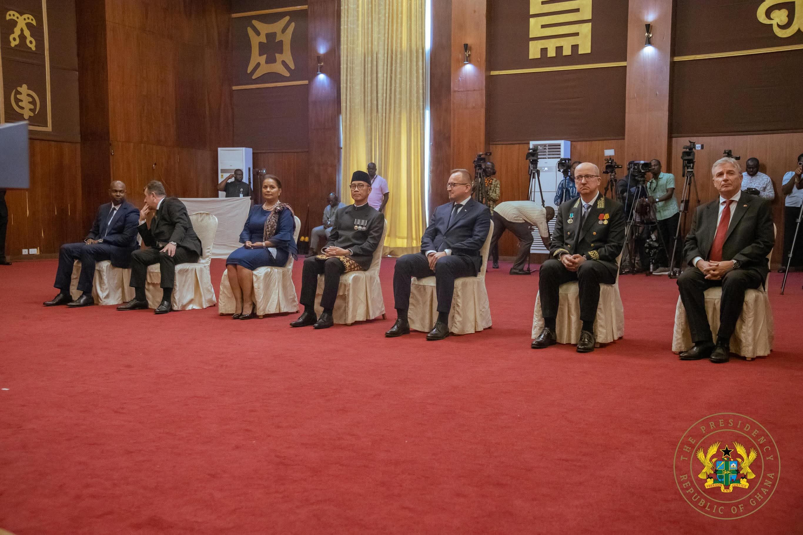President Mahama receives credentials from seven new envoys, promotes Ghana as investment hub