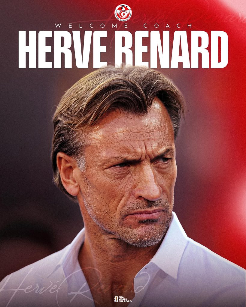 OFFICIAL: Tunisia appoint Herve Renard as new head coach until end of 2026 FIFA World Cup
